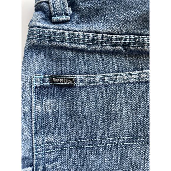 Boys Vintage Webs Wide Leg Baggy Medium Wash Carpenter Jeans Size 10 - Picture 6 of 11